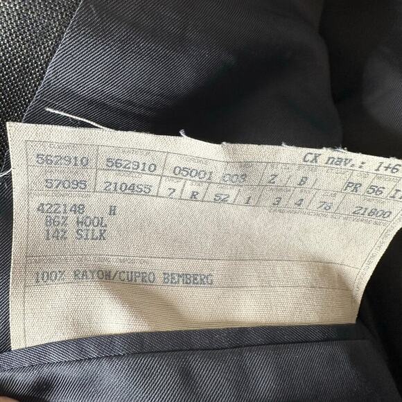 Ermenegildo Zegna Silk Wool Blazer Men's Gray Size 52R - Picture 3 of 4